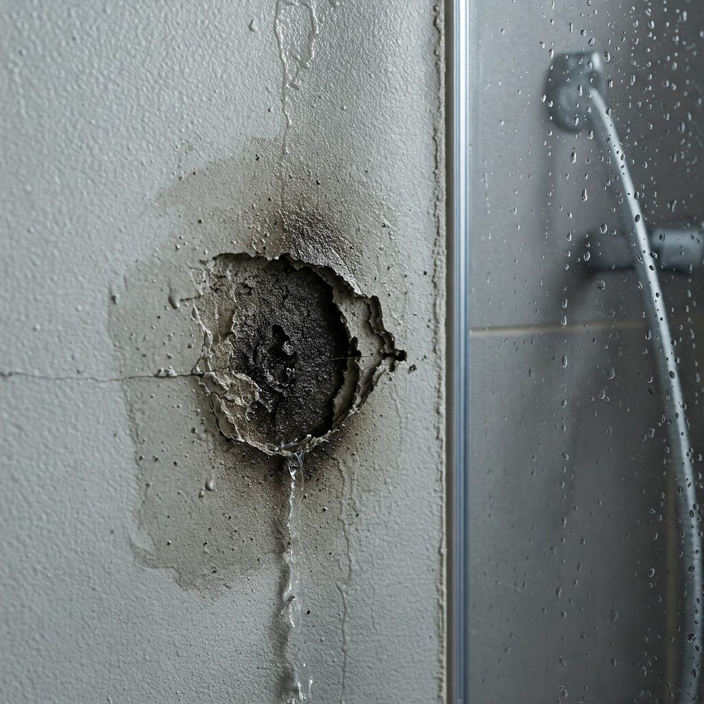 Drywall Next to Shower Getting Wet Image